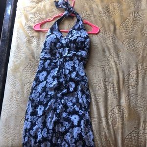 black and white floral dress